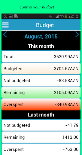 Money Manager Screen 3