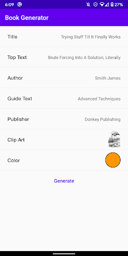 Coding Book Generator Screen 3