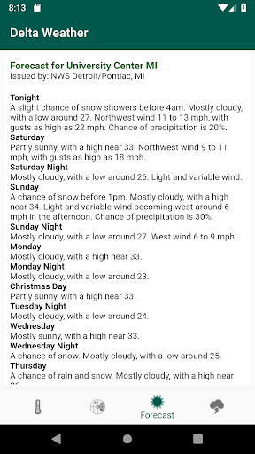 DeltaWeather Screen 3