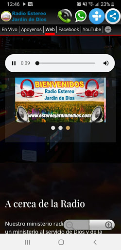Radio Estereo Jardín de Dios Screen 2