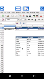 AndroCalc Spreadsheet editor f Screenshot