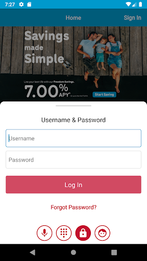 Android application MyUSA Credit Union Mobile screenshort