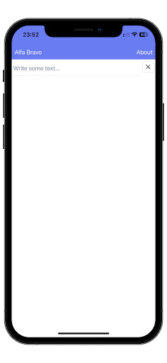 Android application Alpha Bravo Alphabet screenshort
