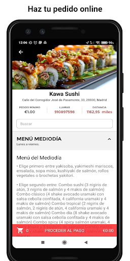 Android application Kawa Sushi screenshort