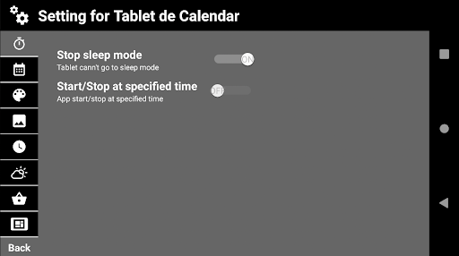 Tablet de Calendar Screen 3