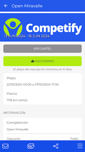 Android application Competify screenshort