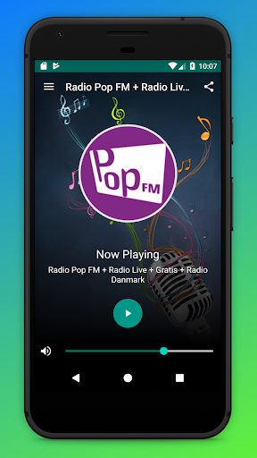 Android application Radio Pop FM DK App Danmark screenshort