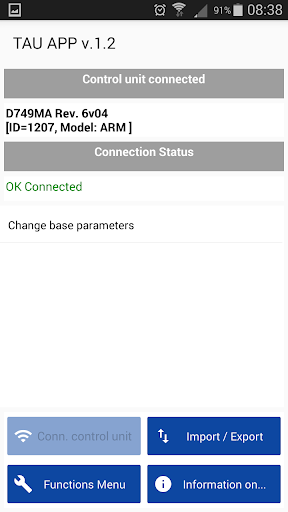 Android application TauApp screenshort