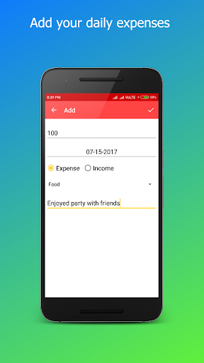 Budget Tracker with Notes Screen 3