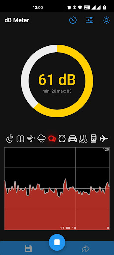 Android application dBMeter - Decibel sound meter screenshort