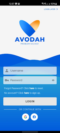 Android application Avodah screenshort