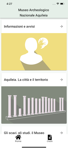 Android application Museo Nazionale Aquileia LIS screenshort