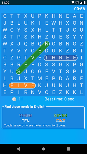Android application Word Search: Learn English screenshort