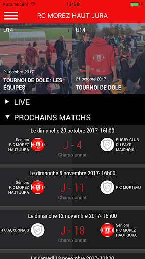 Android application RC MOREZ HAUT JURA screenshort