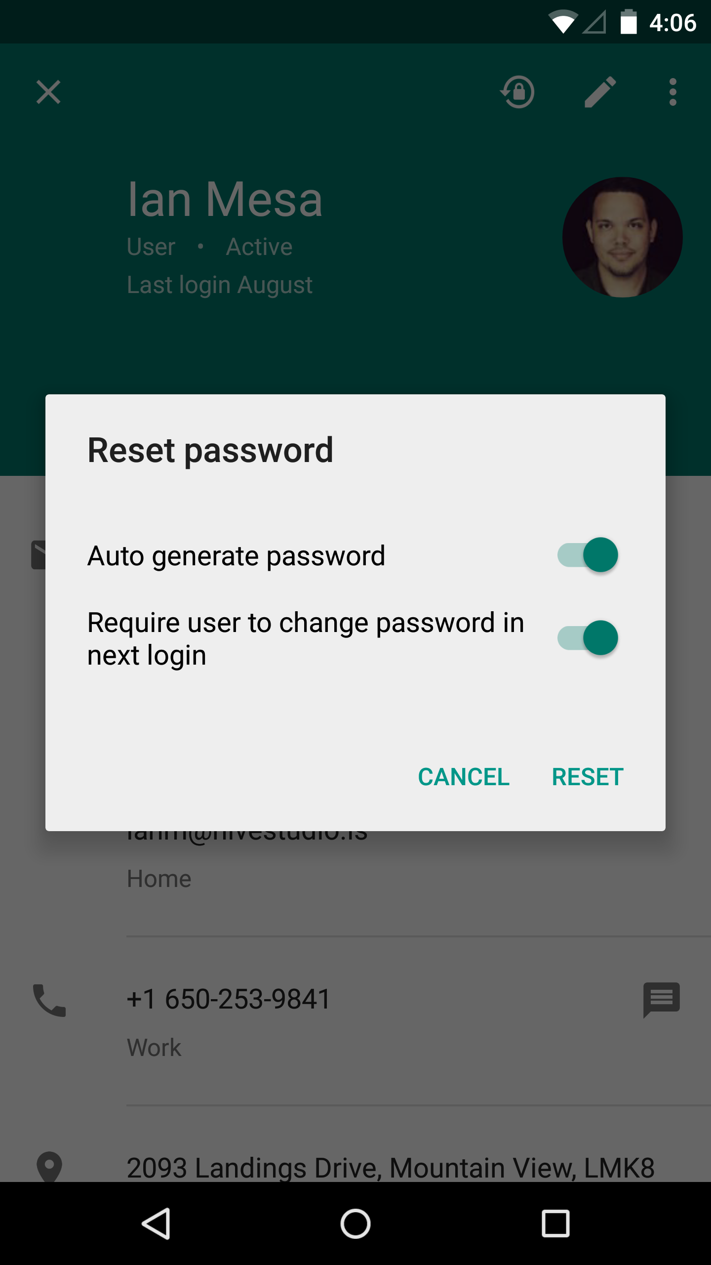 Android application Google Admin screenshort