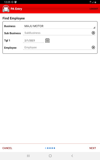 Android application MM Performance Appraisal screenshort