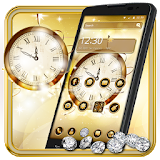 Gold Clock Diamond icon