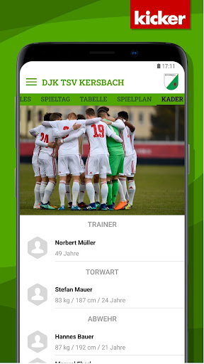 Android application DJK TSV Kersbach screenshort