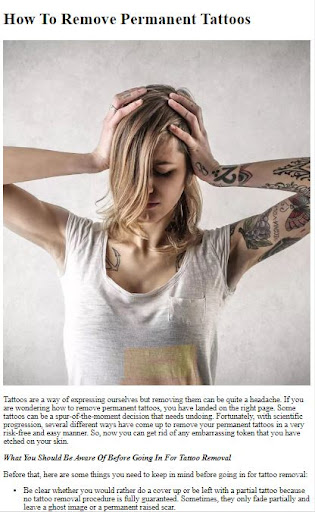 Android application How To Remove Permanent Tattoo screenshort