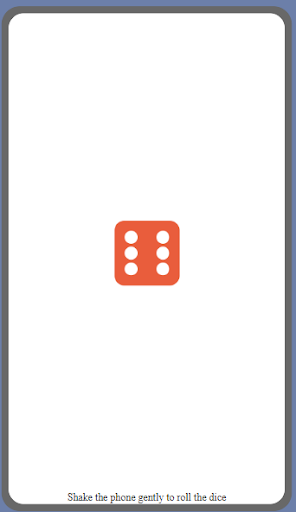 Android application Dice Shaker screenshort
