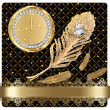 Golden feather diamond theme icon