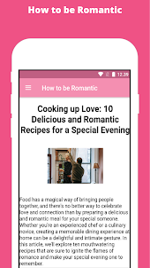 How to be Romantic