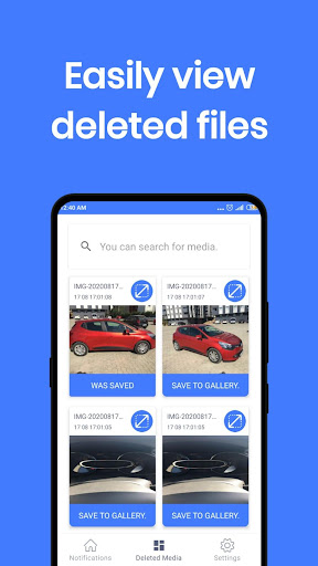 Deleted messages Recover Media Screen 2