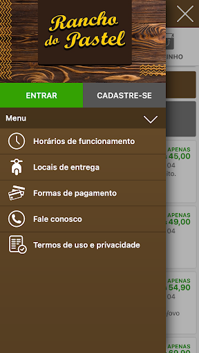 Android application Rancho do Pastel São Carlos SP screenshort