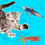 Cover Image of ดาวน์โหลด Peppy fishes for cats toy game  APK