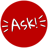 Ask! Party card and quiz game icon