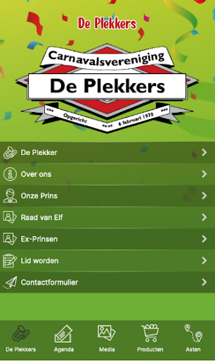 Android application CV de Plekkers screenshort