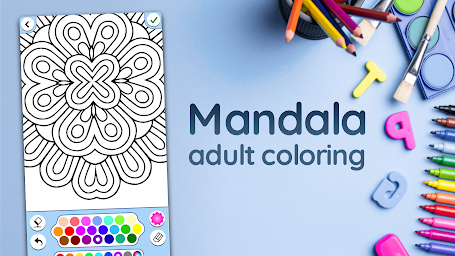 Mandala coloring book adults