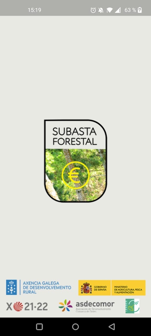 Android application Subasta Forestal screenshot