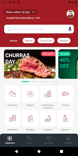 Android application Supermercado Pronto! screenshort