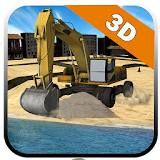 Sand Excavator Tractor 3D icon