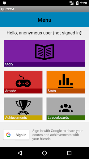 Android application Quizztot - Apprenez l'anglais screenshort