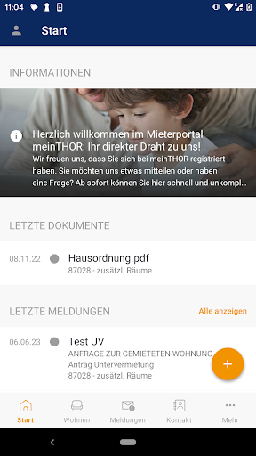 Android application meinTHOR screenshort