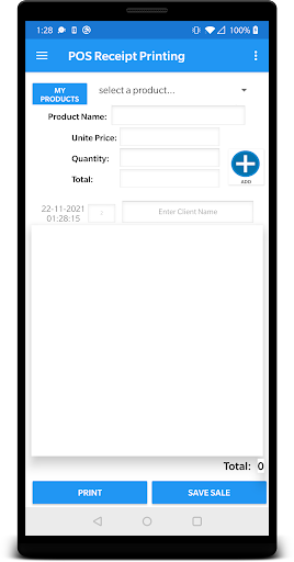 Bluetooth Thermal Printing POS Screen 2