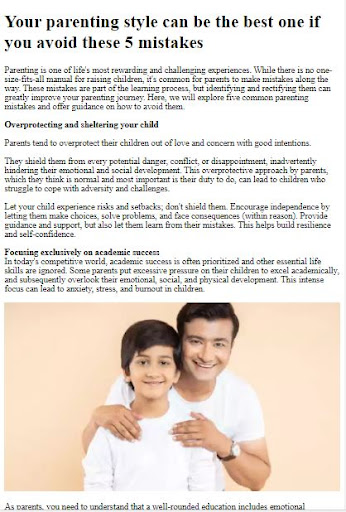 Android application Parenting Styles Tips screenshort
