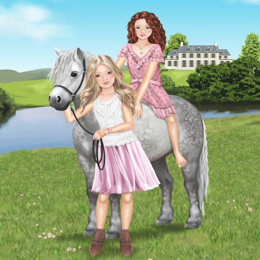 Pony and rider dress-up fun Logo