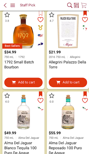 Android application Randy's Wines screenshort