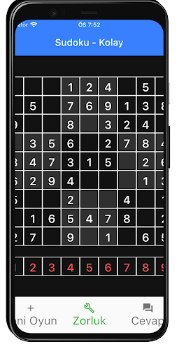 Android application Turkce Sudoku screenshort