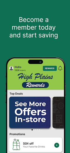 Android application High Plains Rewards screenshort