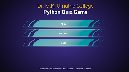 Python Quiz Game