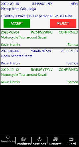 BmT Bookings Screen 2