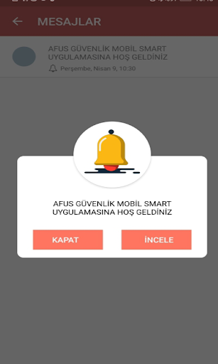 Android application AFUS GÜVENLİK YÖNETİM SİSTEMİ screenshort