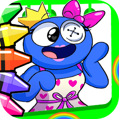 Rainbow Friends Girl Coloring icon