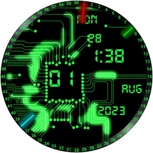 Green Circuit Watch Face logo