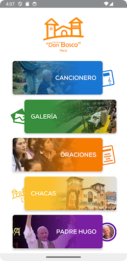 Android application Oratorio Don Bosco Perú screenshort