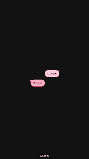 Android application 카카오톡 테마 - 달콤 파스텔_블랙핑크 screenshort